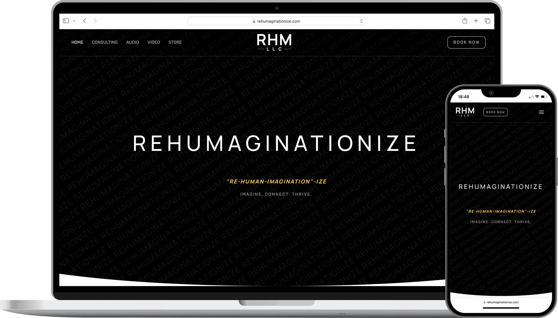 Rehumaginationize website mockup