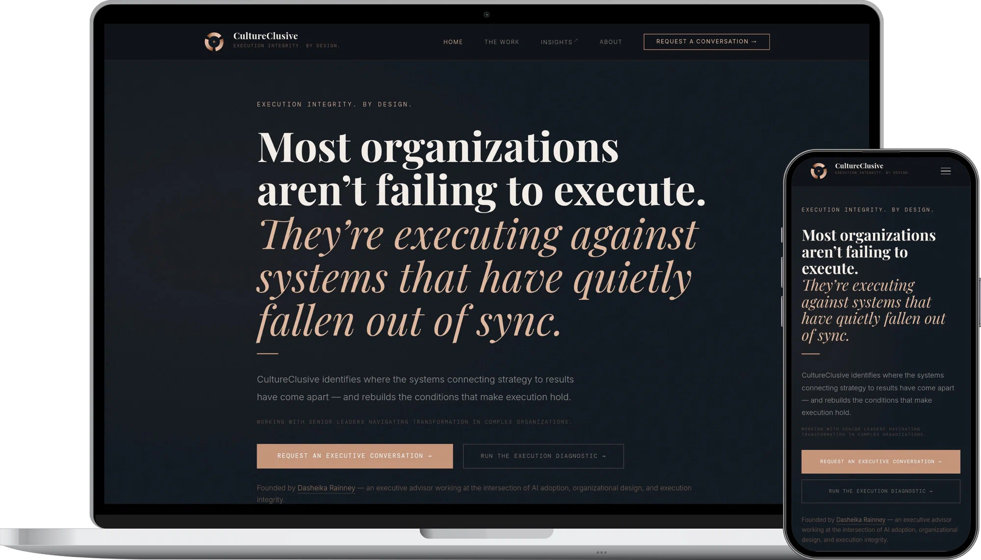 CultureClusive website mockup